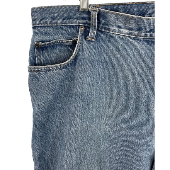 Lands End Jeans Square Rigger Mens 42 X 30 Traditional Fit Medium Wash Denim - Picture 4 of 8